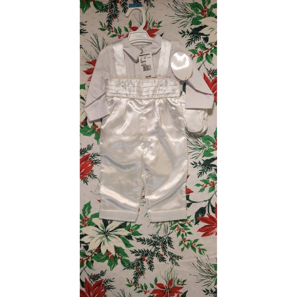 Mervyn's 6-12 Baby Grand Christening Baptism Outfit Long Pants size 6-12 months